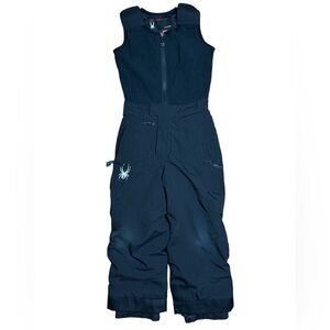 Spyder Black Little Boy/Girl Ski Snow Bib Pants, Size 5